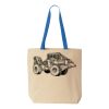 Natural Tote with Contrast-Color Handles Thumbnail