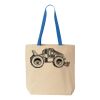 Natural Tote with Contrast-Color Handles Thumbnail