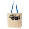 Natural Tote with Contrast-Color Handles Thumbnail