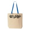 Natural Tote with Contrast-Color Handles Thumbnail