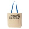 Natural Tote with Contrast-Color Handles Thumbnail