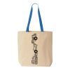 Natural Tote with Contrast-Color Handles Thumbnail