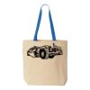 Natural Tote with Contrast-Color Handles Thumbnail