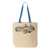 Natural Tote with Contrast-Color Handles Thumbnail