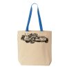 Natural Tote with Contrast-Color Handles Thumbnail