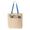 Natural Tote with Contrast-Color Handles Thumbnail