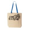 Natural Tote with Contrast-Color Handles Thumbnail
