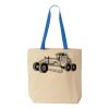 Natural Tote with Contrast-Color Handles Thumbnail