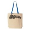 Natural Tote with Contrast-Color Handles Thumbnail