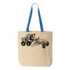 Natural Tote with Contrast-Color Handles Thumbnail
