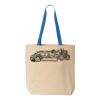 Natural Tote with Contrast-Color Handles Thumbnail