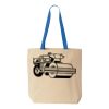 Natural Tote with Contrast-Color Handles Thumbnail