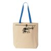 Natural Tote with Contrast-Color Handles Thumbnail