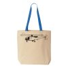 Natural Tote with Contrast-Color Handles Thumbnail