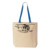 Natural Tote with Contrast-Color Handles Thumbnail