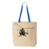 Natural Tote with Contrast-Color Handles Thumbnail