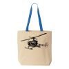 Natural Tote with Contrast-Color Handles Thumbnail