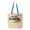 Natural Tote with Contrast-Color Handles Thumbnail