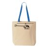 Natural Tote with Contrast-Color Handles Thumbnail