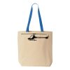Natural Tote with Contrast-Color Handles Thumbnail