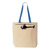 Natural Tote with Contrast-Color Handles Thumbnail
