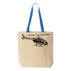 Natural Tote with Contrast-Color Handles Thumbnail