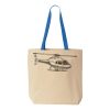 Natural Tote with Contrast-Color Handles Thumbnail