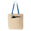 Natural Tote with Contrast-Color Handles Thumbnail