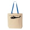 Natural Tote with Contrast-Color Handles Thumbnail