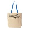 Natural Tote with Contrast-Color Handles Thumbnail