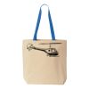 Natural Tote with Contrast-Color Handles Thumbnail