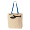Natural Tote with Contrast-Color Handles Thumbnail