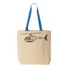 Natural Tote with Contrast-Color Handles Thumbnail