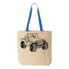Natural Tote with Contrast-Color Handles Thumbnail