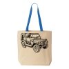Natural Tote with Contrast-Color Handles Thumbnail
