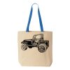 Natural Tote with Contrast-Color Handles Thumbnail