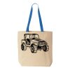 Natural Tote with Contrast-Color Handles Thumbnail