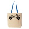 Natural Tote with Contrast-Color Handles Thumbnail