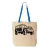 Natural Tote with Contrast-Color Handles Thumbnail
