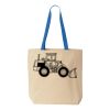 Natural Tote with Contrast-Color Handles Thumbnail