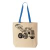 Natural Tote with Contrast-Color Handles Thumbnail