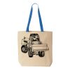 Natural Tote with Contrast-Color Handles Thumbnail