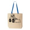 Natural Tote with Contrast-Color Handles Thumbnail