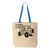 Natural Tote with Contrast-Color Handles Thumbnail