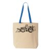 Natural Tote with Contrast-Color Handles Thumbnail