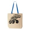 Natural Tote with Contrast-Color Handles Thumbnail