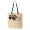 Natural Tote with Contrast-Color Handles Thumbnail
