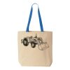 Natural Tote with Contrast-Color Handles Thumbnail