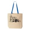 Natural Tote with Contrast-Color Handles Thumbnail