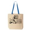 Natural Tote with Contrast-Color Handles Thumbnail